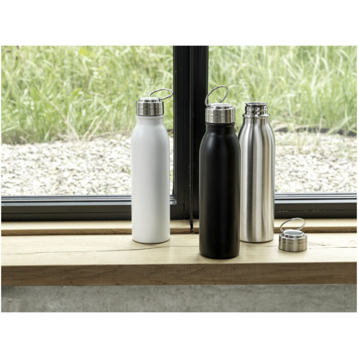 Bouteille d'eau Harper de 700 ml en acier inoxydable certifié RCS avec boucle métallique - Image 6