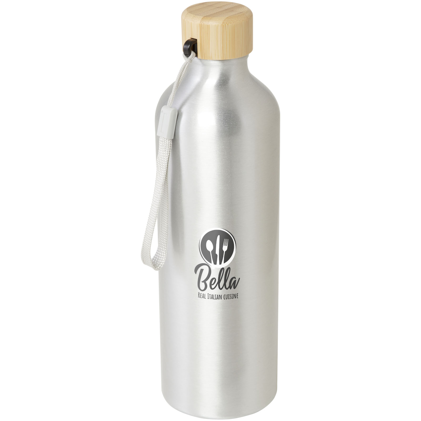 Bouteille d'eau Malpeza de 770 ml en aluminium recyclé certifié RCS