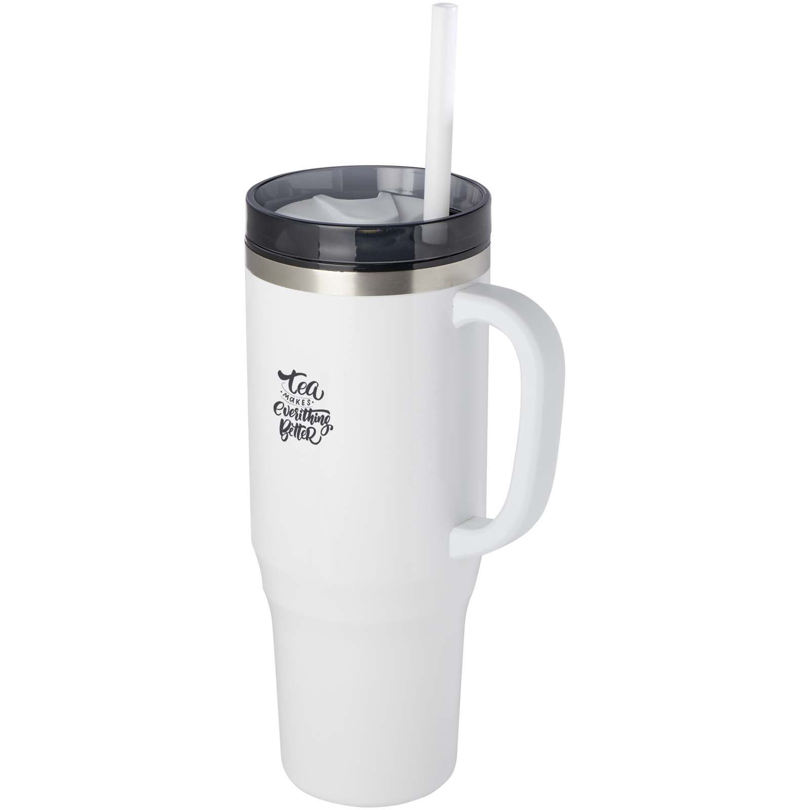 Mug isotherme Melbourne 1200 ml certifié RCS avec paille