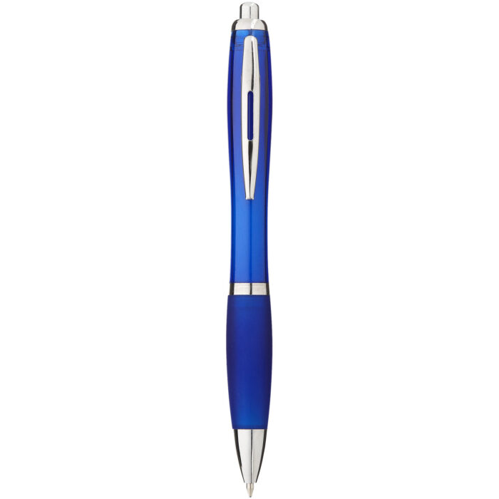 Stylo bille avec corps et grip colorés Nash (encre bleue) – Image 6