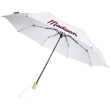 Parapluie 21" pliable windproof en PET recyclé Birgit - Image au survol