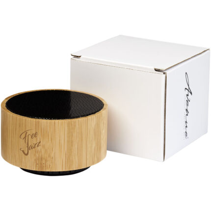 Haut-parleur Bluetooth® en bambou Cosmos - Image au survol