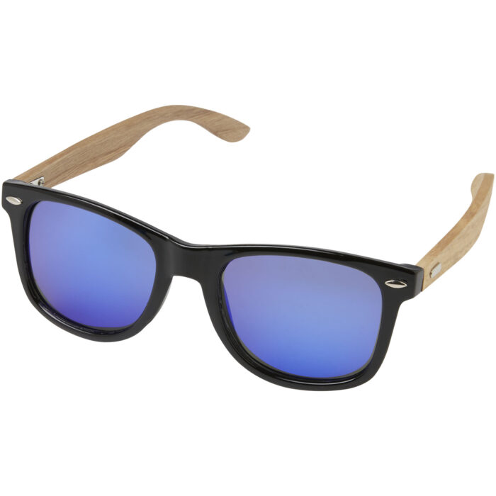 Lunettes de soleil polarisées miroir Hiru en rPET/bois dans coffret cadeau - Image 8