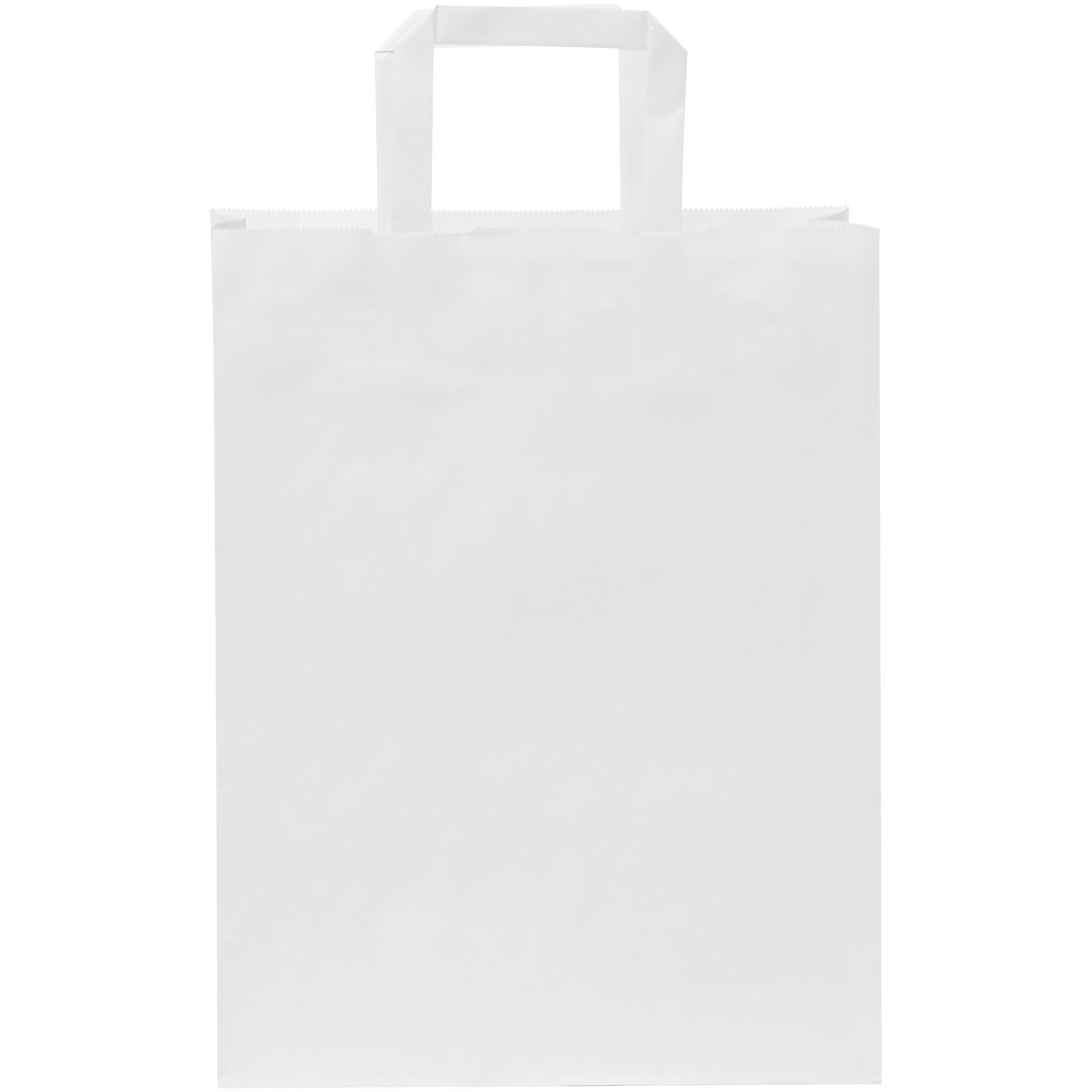 Sac en papier Kraft 80-90 g/m² avec poignées plates, taille moyenne