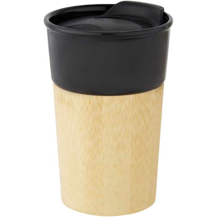 Tasse Pereira de 320 ml en porcelaine avec paroi extérieure en bambou - Image 6