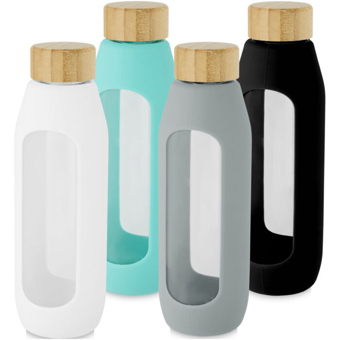 Bouteille Tidan de 600 ml en verre borosilicate avec grip en silicone – Image 8