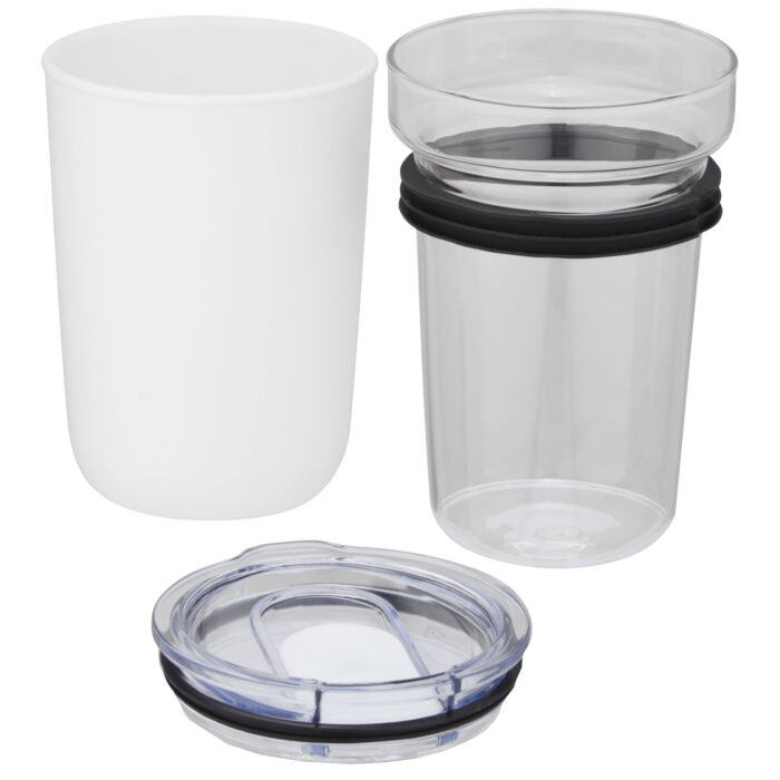 Gobelet en verre Bello de 420 ml avec paroi extérieure en plastique recyclé – Image 4