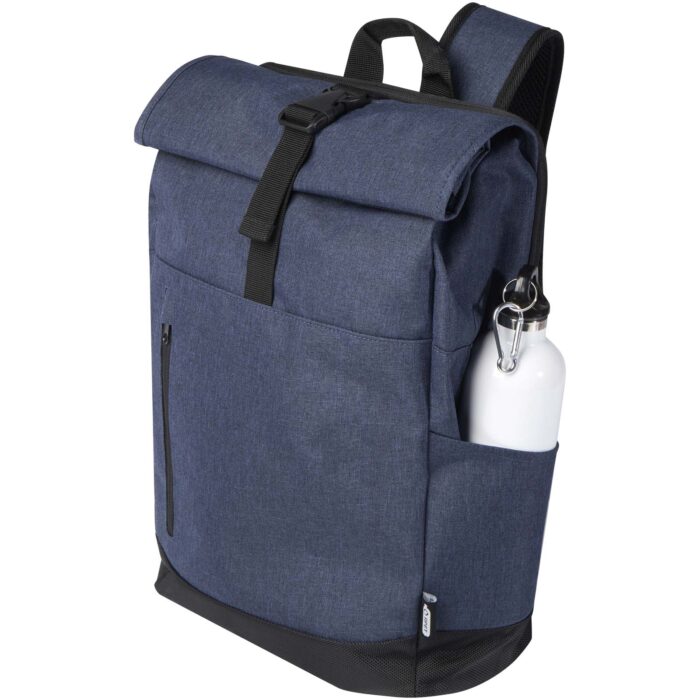 Sac à dos Hoss recyclé GRS avec rabat enroulable pour ordinateur portable de 15,6" 12L - Image 4