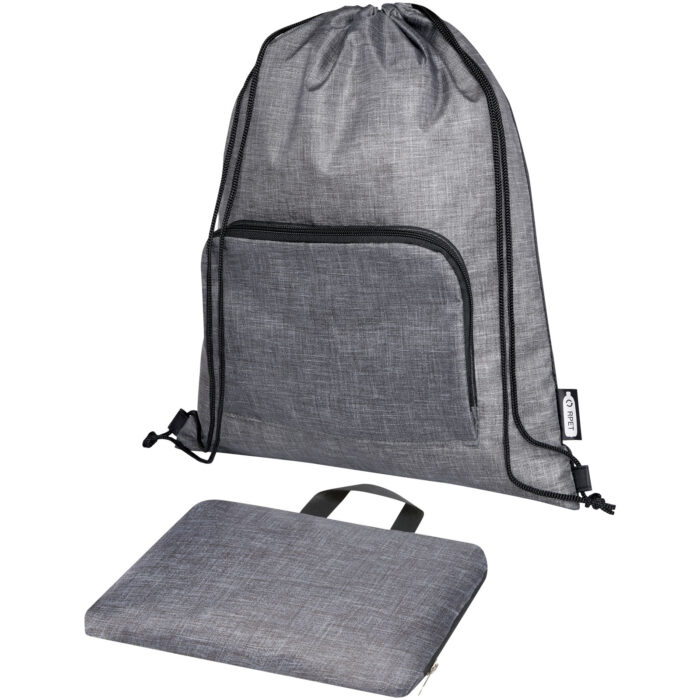 Sac pliable 7 L recyclé avec cordon de serrage Ash – Image 6