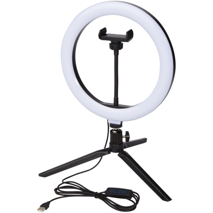 Lampe anneau Studio pour selfies et vlogging avec support de téléphone et trépied - Image 5