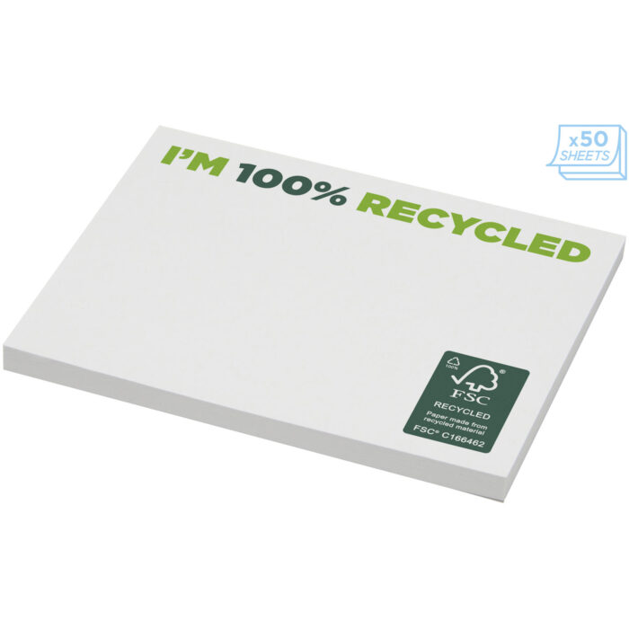 Mémos autocollants recyclés 100 x 75 mm Sticky-Mate® – Image 3