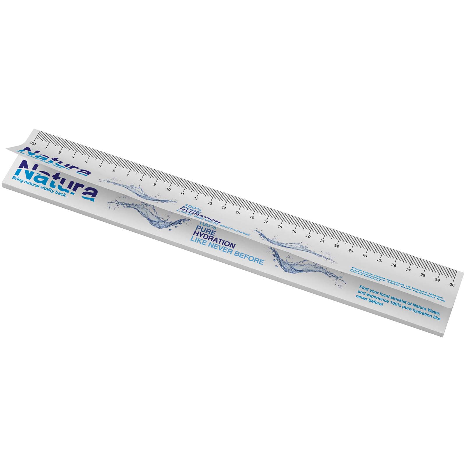 Notes autocollantes recyclées Sticky-Mate® avec règle imprimée 30 cms