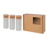 Ensemble de trois jardinets de bureau Hey Pots avec mélange de fleurs