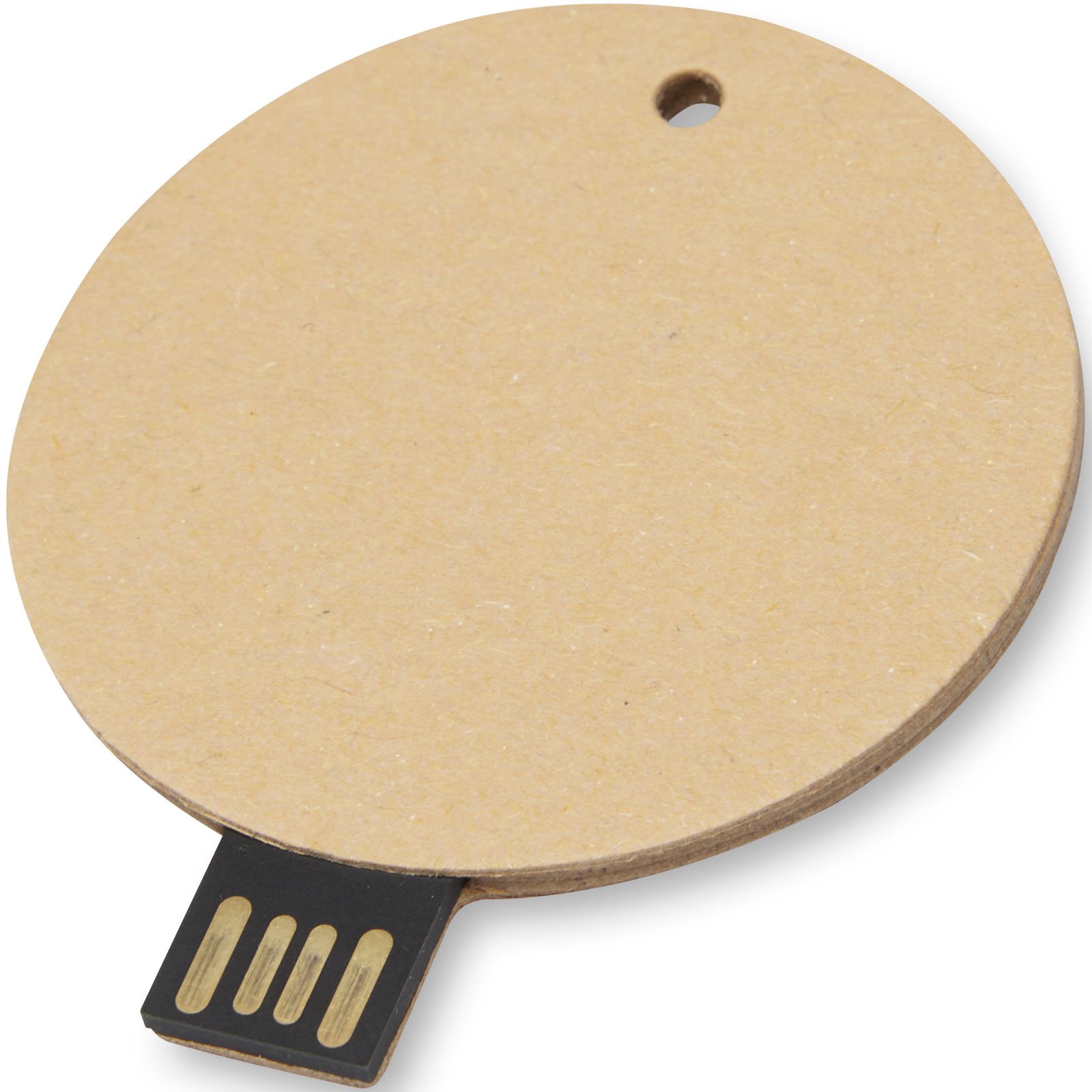 1Z50206D-1 Clé USB 2.0 ronde en papier recyclé – Image 1