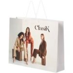 Sac en papier 170 g/m2 integra fait à la main avec poignées torsadées en plastique, 45 x 10 x 35 cm – Image 9