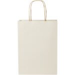 Sac en papier fabriqué à partir de déchets agricoles 150 g/m2 avec poignées torsadées, 24 x 9 x 32 cm – Image 3