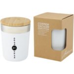 Gobelet Lagan de 330 ml en acier inoxydable avec isolation par le vide et couche de cuivre, avec couvercle en bambou – Image 4