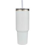 Mug Sydney 1200 ml double paroi certifié RCS avec isolation par le vide et couche de cuivre avec paille – Image 2