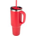 Mug Sydney 1200 ml double paroi certifié RCS avec isolation par le vide et couche de cuivre avec paille – Image 10