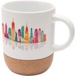 Mug Billie en céramique pour sublimation de 300 ml avec détails en liège – Image 3