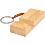 Support de téléphone en bambou Bosona avec porte-clés – Image 5