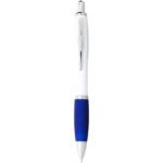 Stylo bille avec corps blanc et grip coloré Nash (encre bleue) – Image 6