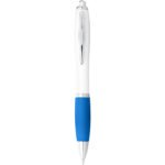 Stylo bille avec corps blanc et grip coloré Nash (encre bleue) – Image 10