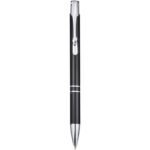 Stylo bille rétractable en aluminium Moneta (encre bleue) – Image 5