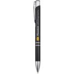 Stylo bille rétractable en aluminium Moneta (encre noire) – Image 3