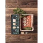 Porte-clés rectangulaire Neta en bambou – Image 6