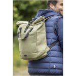 Sac à dos pour ordinateur portable Joey de 15 L en toile recyclée GRS 15 pouces avec dessus enroulable – Image 9