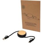 Câble rétractable 5 en 1 Chechia de 100 cm en plastique recyclé pour la synchronisation des données et la charge rapide de 45 W – Image 10