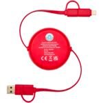 Câble rétractable 5 en 1 Alasia de 100 cm en plastique recyclé et aluminium pour la synchronisation des données et la charge rapide de 45 W – Image 4