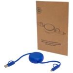 Câble rétractable 5 en 1 Alasia de 100 cm en plastique recyclé et aluminium pour la synchronisation des données et la charge rapide de 45 W – Image 10