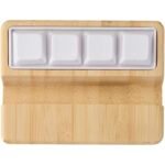 Support de téléphone Algol avec jouet fidget en plastique recyclé et détails en bambou – Image 2