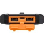 Batterie de secours solaire Altair robuste de 5 000 mAh et 10 W en plastique recyclé avec lampe de poche intégrée – Image 8