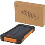 Batterie de secours solaire Altair robuste de 5 000 mAh et 10 W en plastique recyclé avec lampe de poche intégrée – Image 3