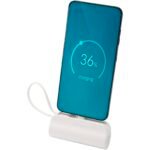 Batterie de secours Alnair Type-C de5 000 mAh et 10 W en plastique recyclé avec support de retournement intégré et câble 2 en 1 – Image 9