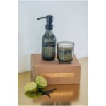 Distributeur de savon pour les mains de 200 ml et jeu de bougies parfumées de 150 g WELLmarkDiscovery - parfum ambré foncé – Image 4