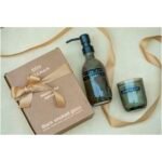 Distributeur de savon pour les mains de 200 ml et jeu de bougies parfumées de 150 g WELLmarkDiscovery - parfum ambré foncé – Image 5