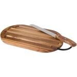 Planche à découper Prestige en acacia avec couteau à pain – Image 4